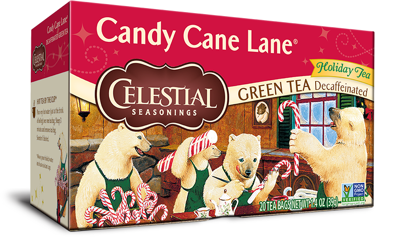 Celestial Seasonings Candy Cane Lane Decaffeinated Green Tea 20 bags