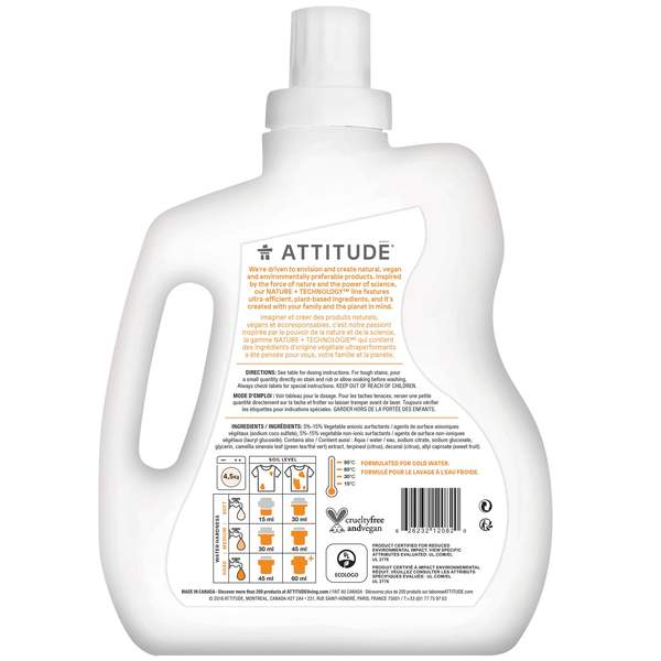 Attitude Nature+ Laundry Detergent in Citrus Zest 2L