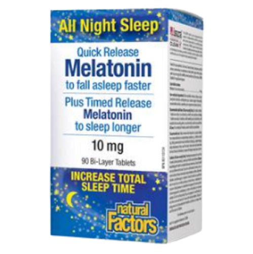 Natural Factors Melatonin 10mg Bilayer Time Release 90 Tablets