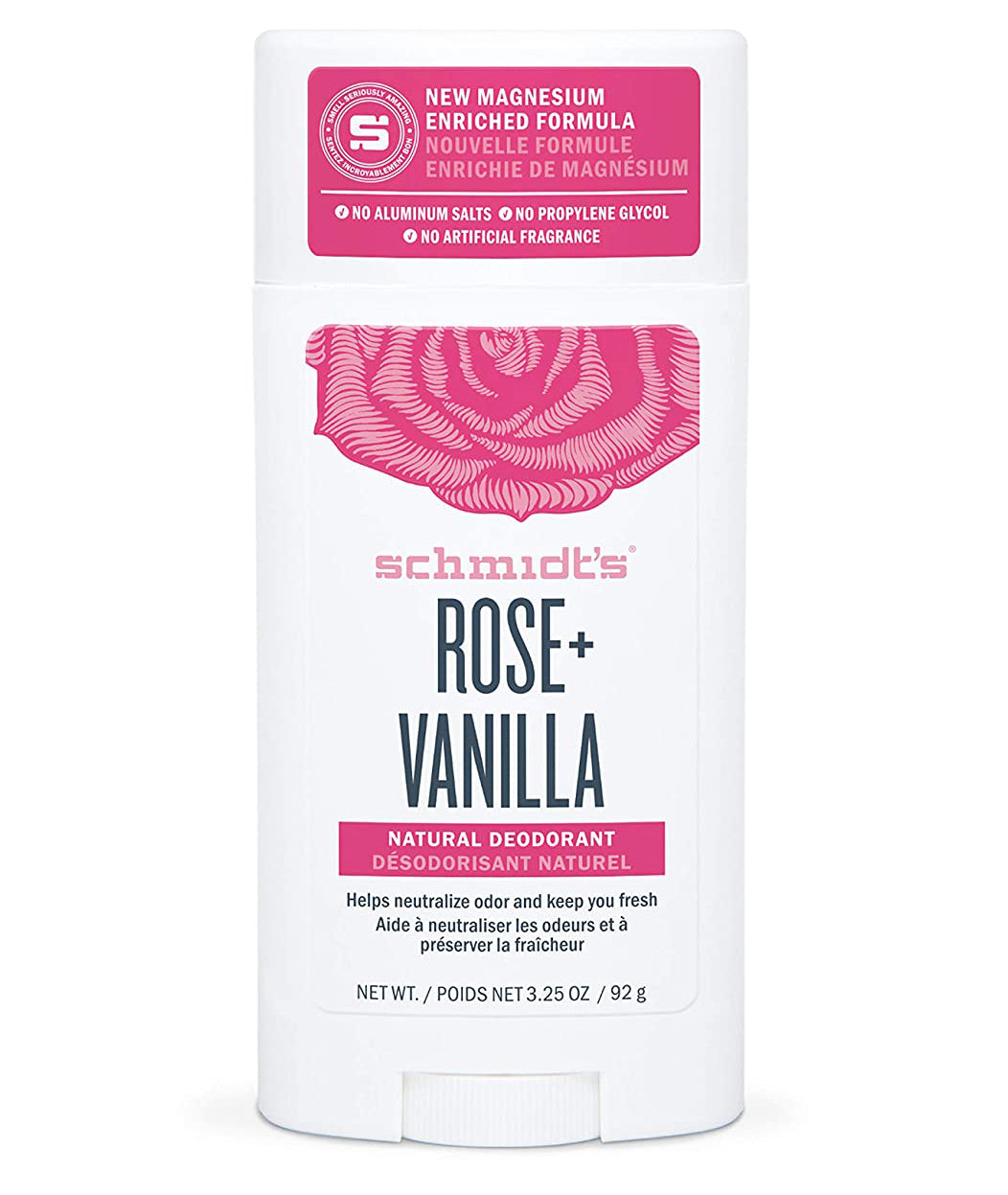Schmidt's Rose and Vanilla Deodorant 92g