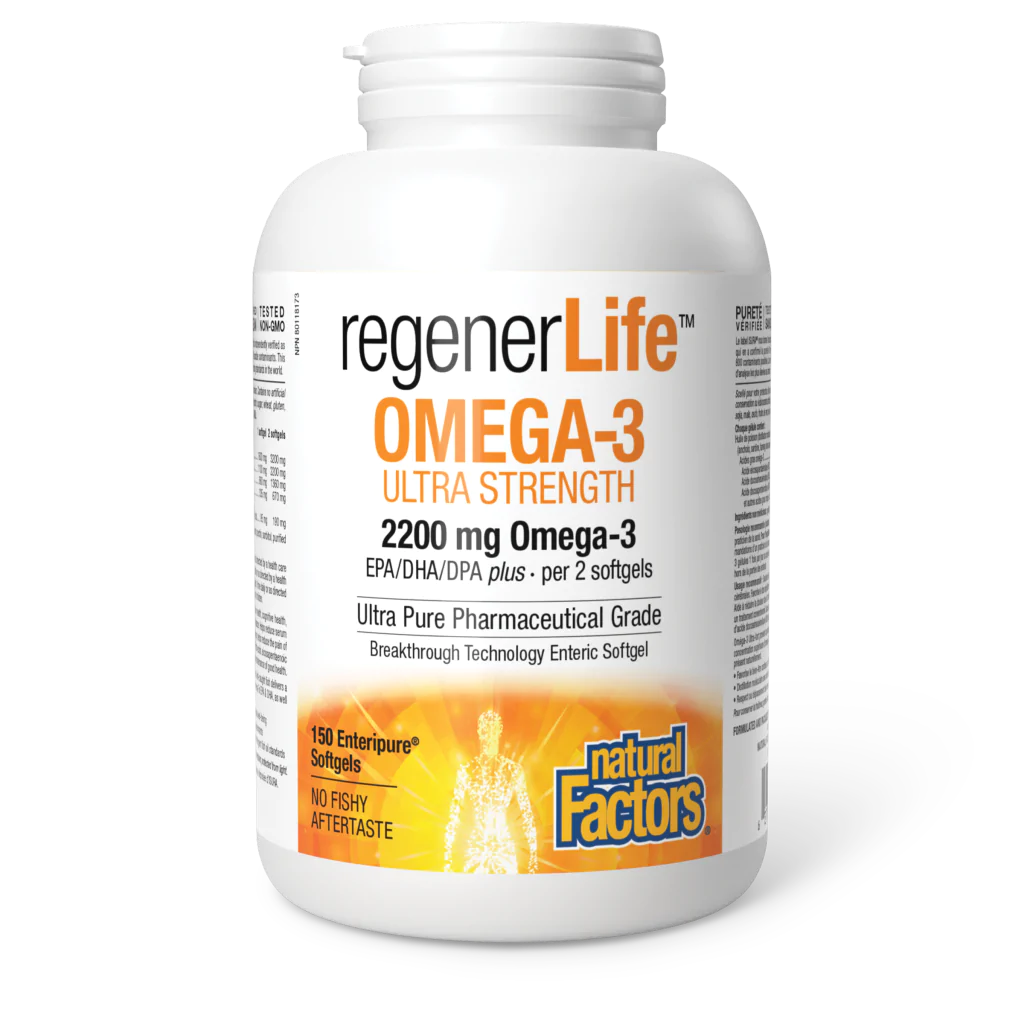 Natural Factors Regenerlife Ultimate Strength Omega 3 150 Softgels