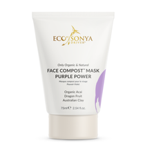 Load image into Gallery viewer, Eco Tan Face Compost Mask Purple Power 75ml