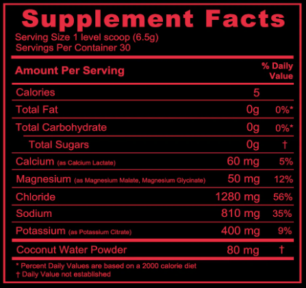 Redmond Re-Lyte Hydration Electrolyte Mix Strawberry Lemonade 30 Servings 195g