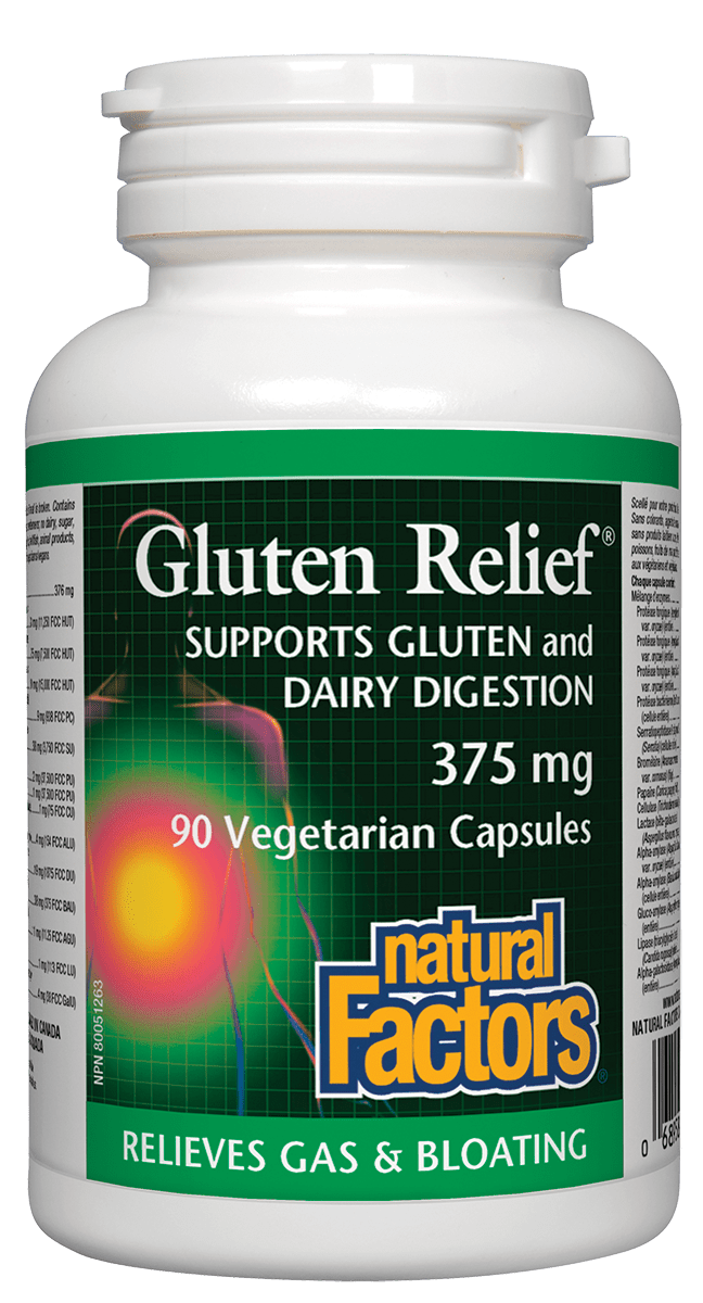 Natural Factors Gluten Relief 90 Vegetarian Capsules