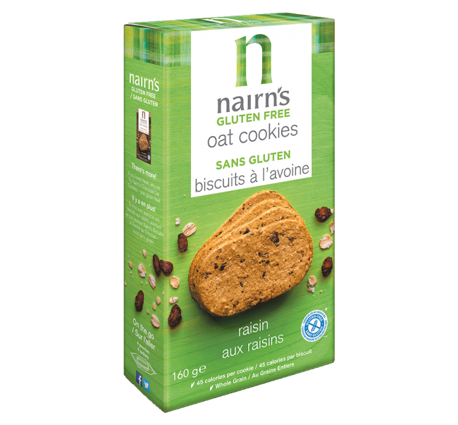 Nairns Gluten Free Oat & Raisin Cookies 160g