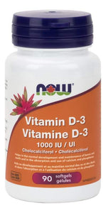 NOW Vitamin D3 1000IU 90 Softgels