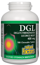 Load image into Gallery viewer, Natural Factors DGL Deglycyrrhizinated Licorice Root 180 Chewable Tablets