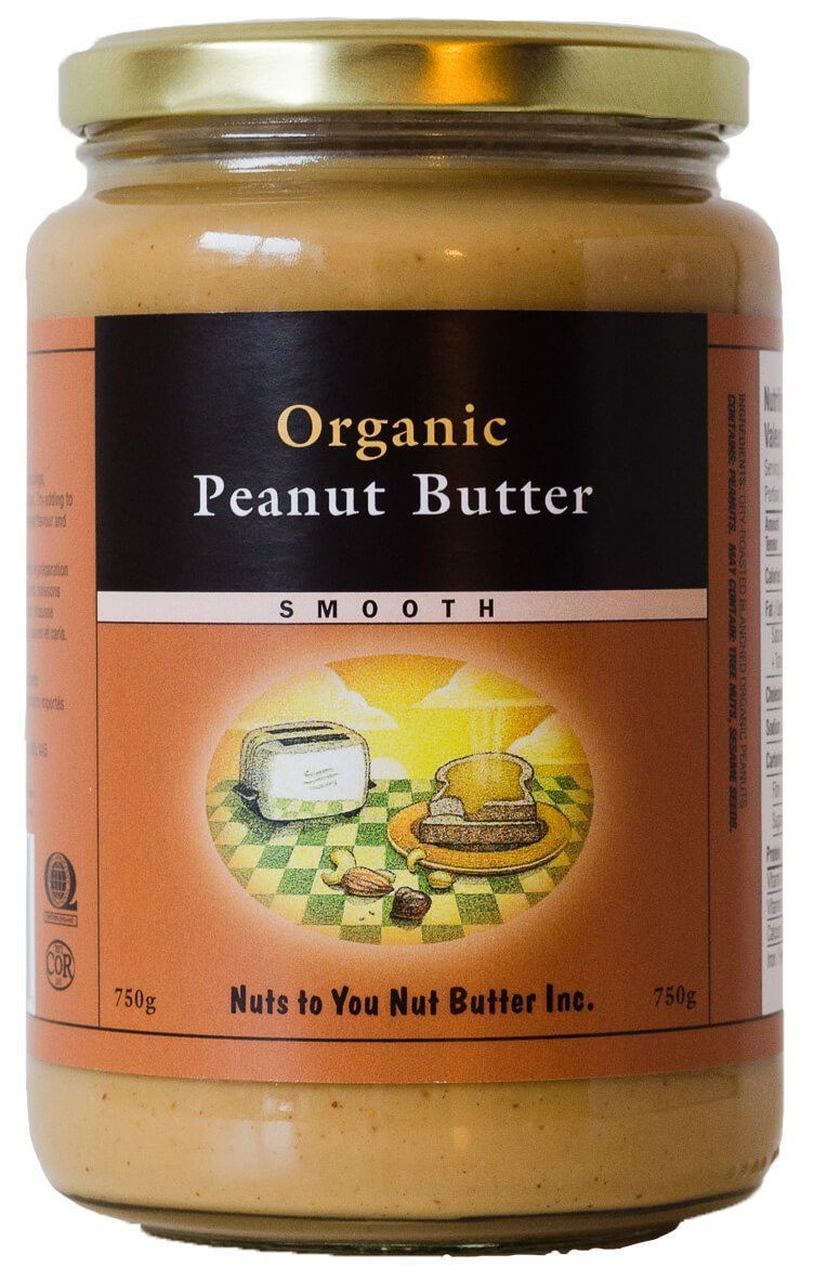 Nuts to You Organic Peanut Butter Smooth 750g