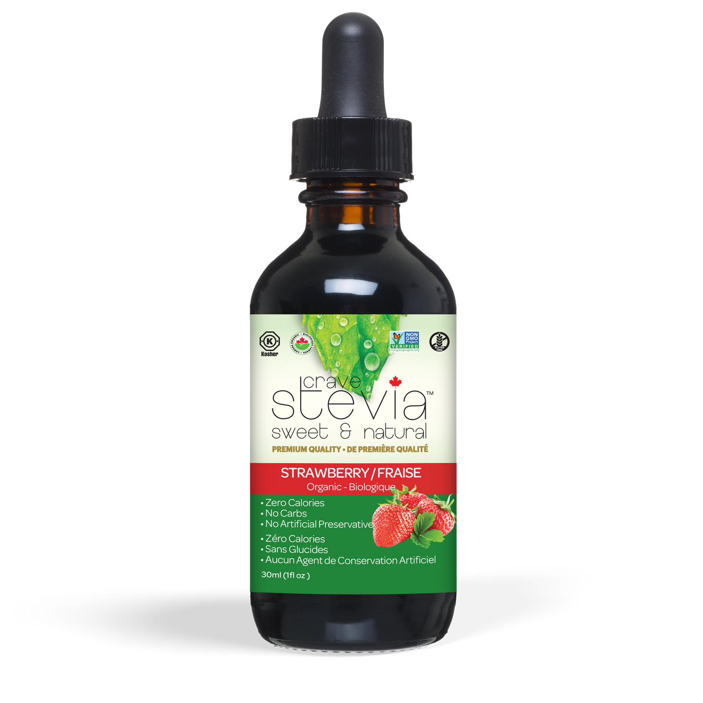 Crave Stevia Strawberry Liquid Drops 30ml