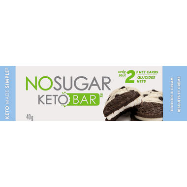 No Sugar Company No Sugar Keto Bar Cookies and Cream 40g