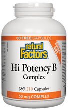 Load image into Gallery viewer, Natural Factors Hi Potency B-Complex 210 Capsules