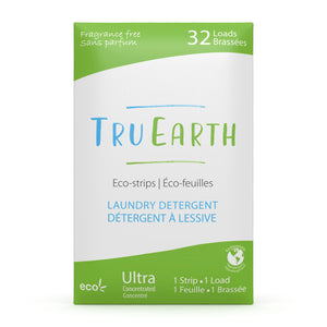 Tru Earth Eco-Strips Laundry Detergent Fragrance Free 32 Loads