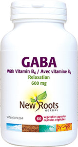 New Roots Gaba 600mg with B6 60 Capsules