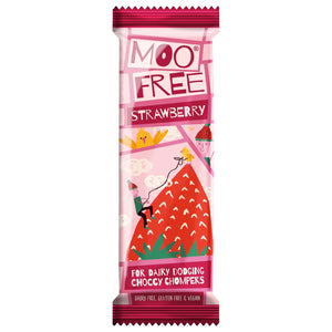 Moo Free Mini Dairy Free Strawberry Chocolate Bar 20g