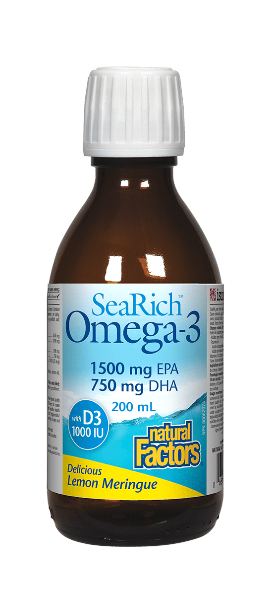 SeaRich High Potency Omega-3 with Vitamin D3 Lemon 200ml