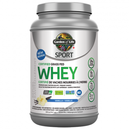 Garden of Life Sport Certified Grass Fed Whey Vanilla 652g