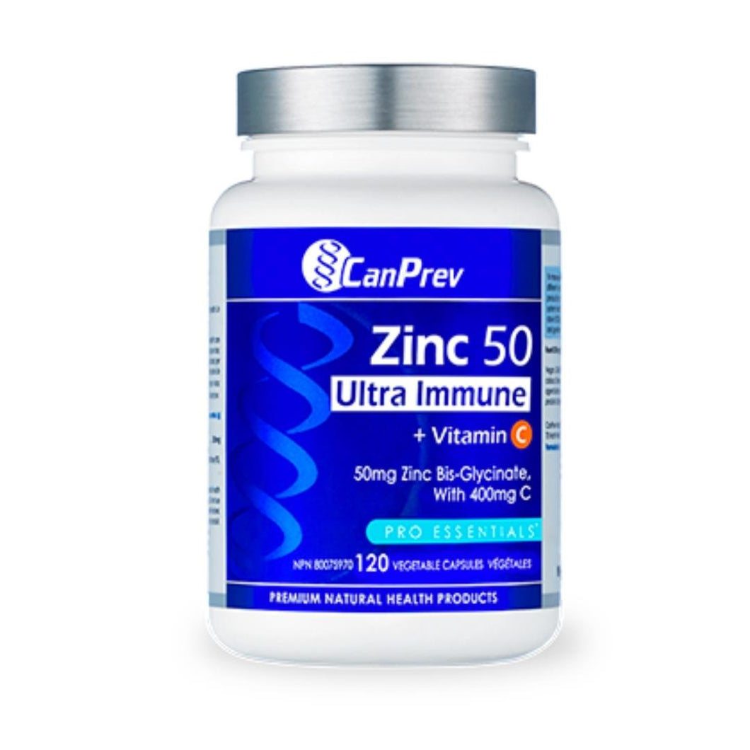 CanPrev Zinc 50 Ultra Immune and Vitamin C 120vcap