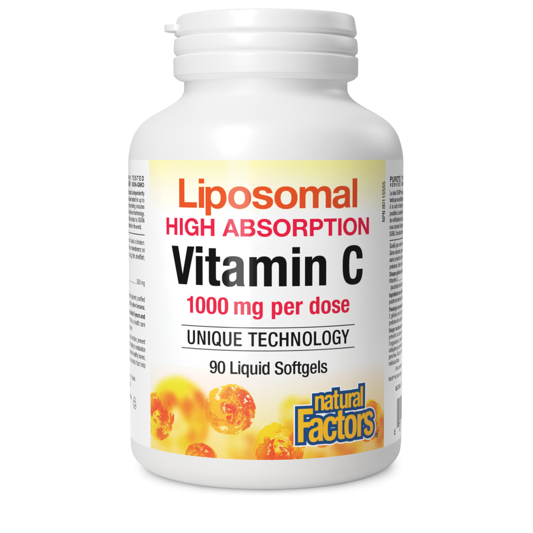 Natural Factors Liposomal Vitamin C 1000mg 90 Liquid Softgels