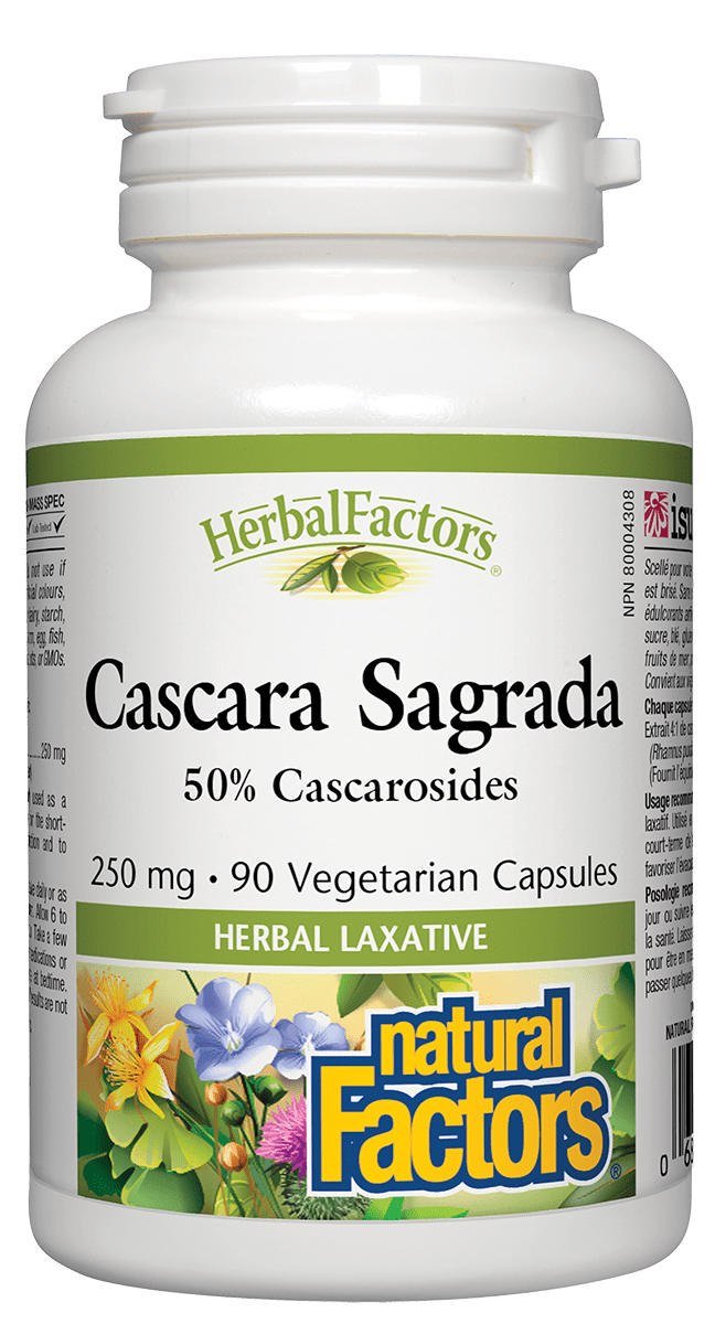 Natural Factors Cascara Sagrada 90 Vegetarian Capsules
