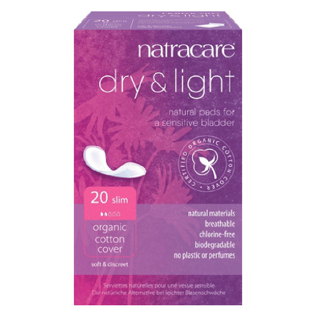 Natracare Dry & Light Slim Pads 20 Pack