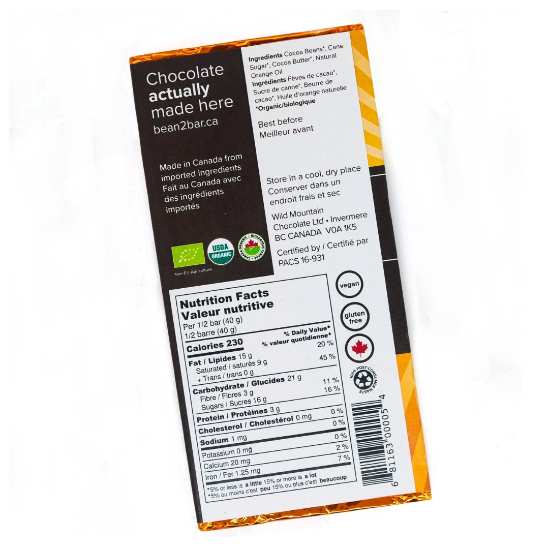 Wild Mountain Orange Dark Chocolate 60% 85g