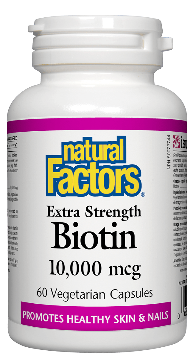 Natural Factors Biotin 10,000mcg 60 Vegetarian Capsules