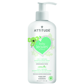 Attitude Baby Leaves 2 in 1 Shampoo and Body Wash Sweet Apple 473ml