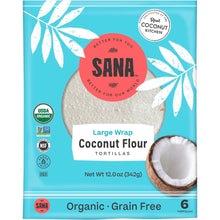 Load image into Gallery viewer, Sana Large Coconut Flour Tortillas 342g