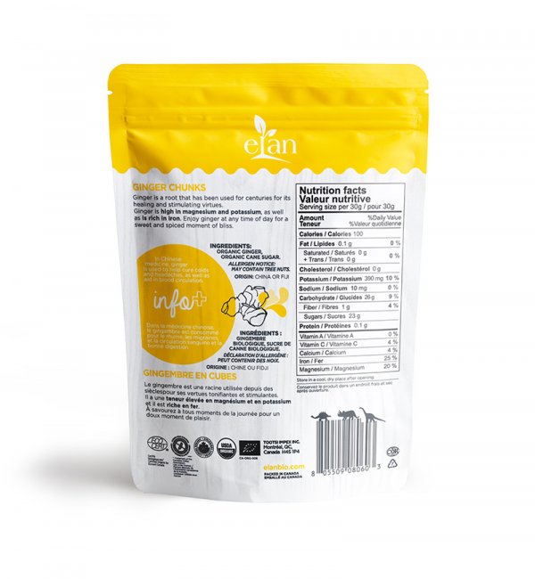 Elan Organic Ginger Chunks 175g