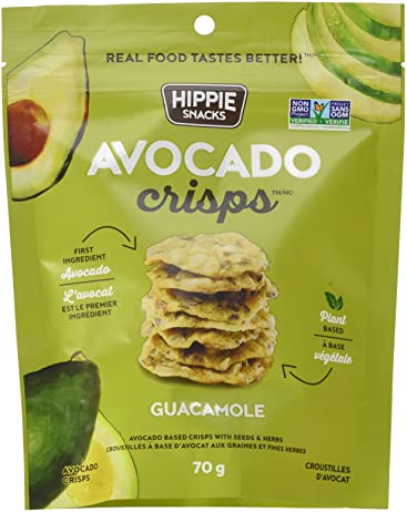 Hippie Snacks Avocado Crisps Guacamole 70g