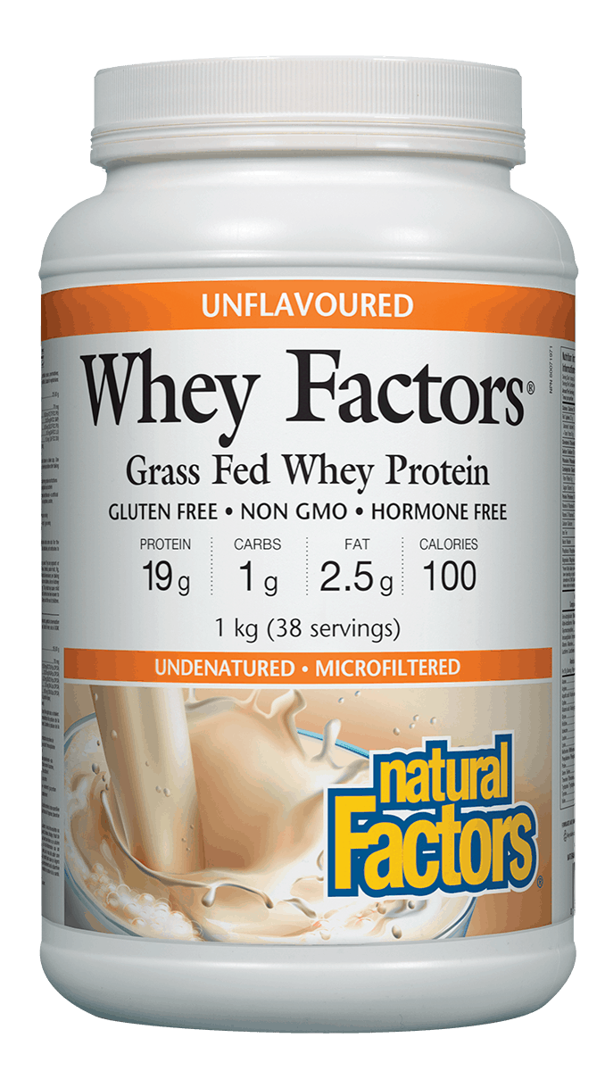 Natural Factors Whey Factors Unflavoured Protein 1kg