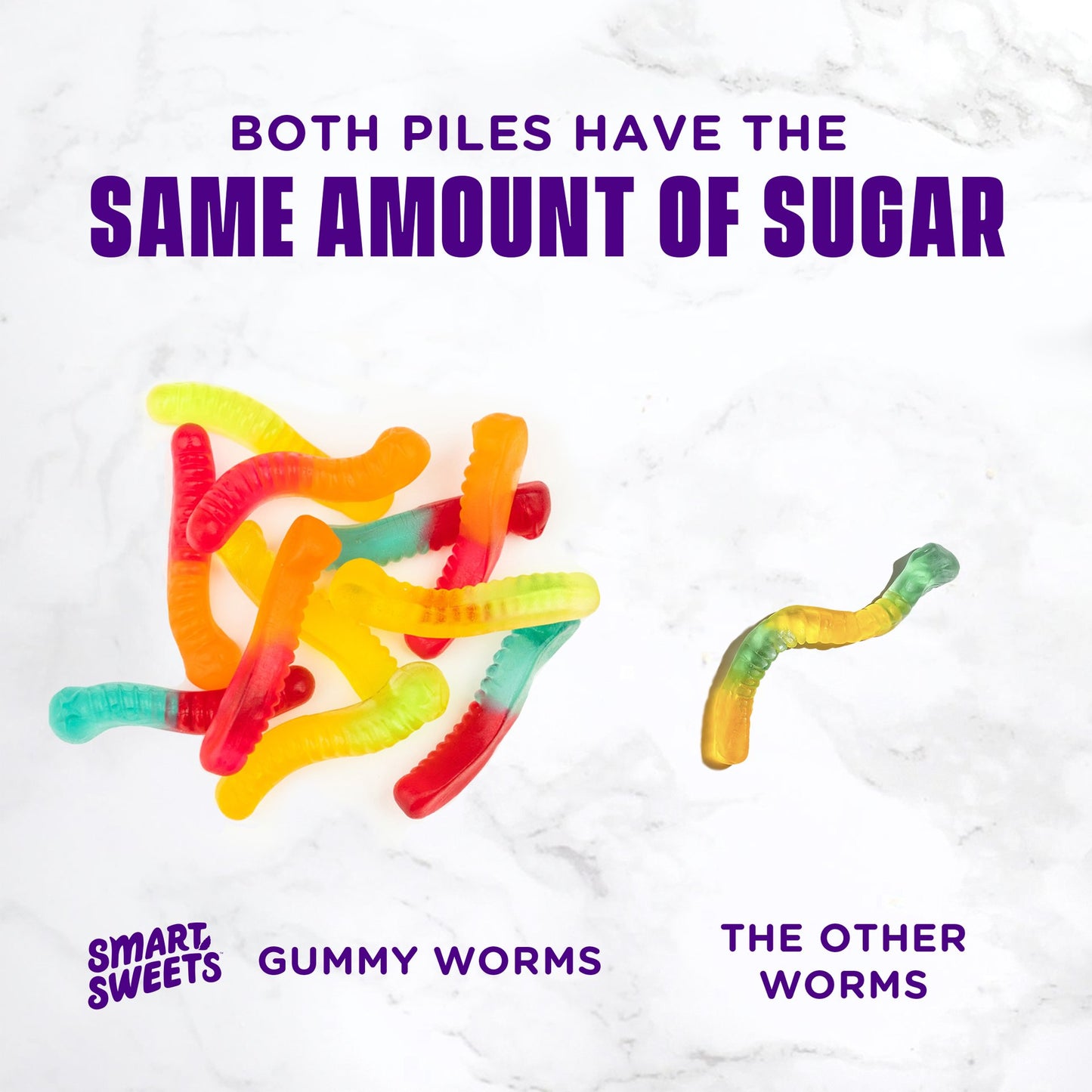 Smart Sweets Gummy Worms Gummies 50g
