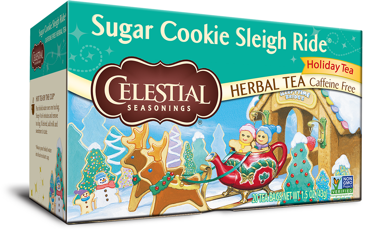 Celestial Seasonings Sugar Cookie Sleigh Ride Herbal Tea 20 Bags