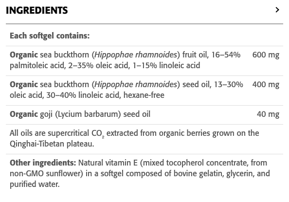 New Roots Seabuckthorn Oil 30 Softgels