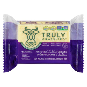 Truly Grass Fed Mature Cheddar Cheese 198g