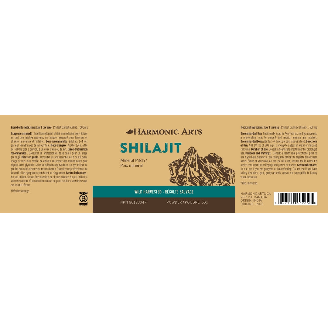 Harmonic Arts Shilajit Brown Wild Harvested Powder 50g