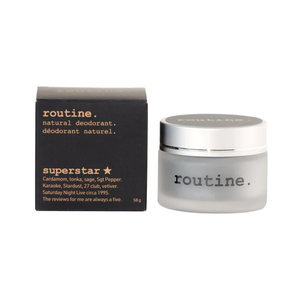 Routine Superstar Activated Charcoal Magnesium and Prebiotics Natural Deodorant 58g