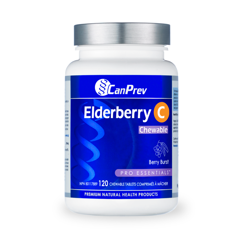 CanPrev Elderberry C Chewable Berry Burst 120tab