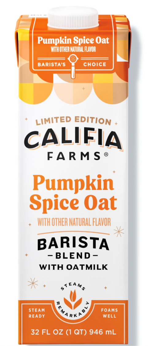 Califia Farms Pumpkin Spice Oat Barista 946ml