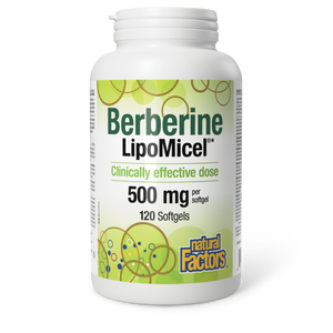 Natural Factors Berberine LipoMicel 120 Softgels