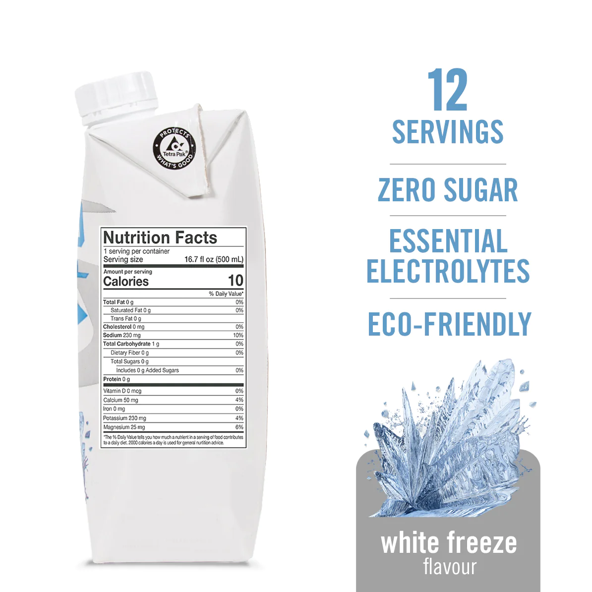 BioSteel White Freeze Sports Hydration Drink 500ml 12 pack