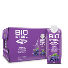 Load image into Gallery viewer, BioSteel Grape Sports Hydration Drink 500ml 12 pack
