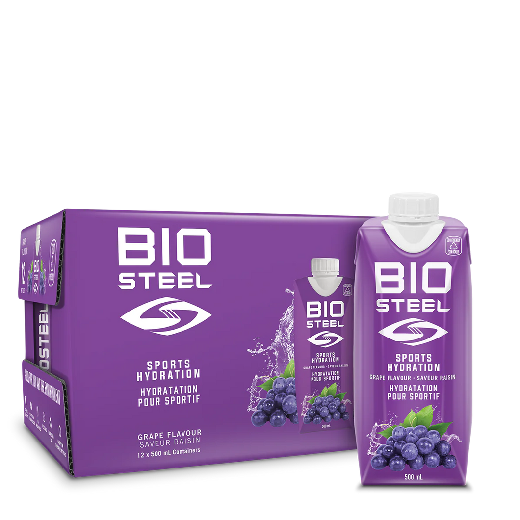 BioSteel Grape Sports Hydration Drink 500ml 12 pack
