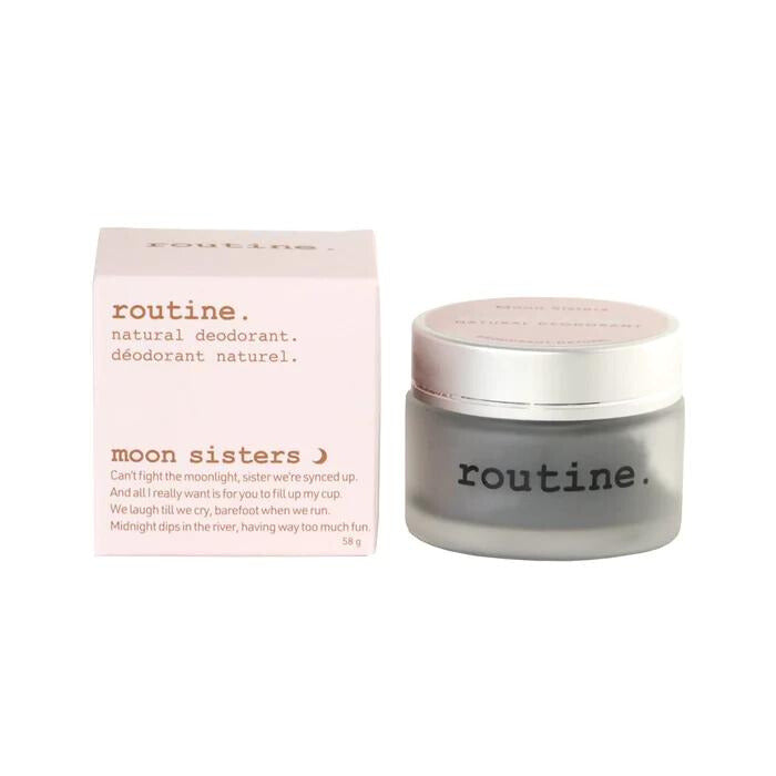 Routine Moon Sisters Activated Charcoal Magnesium and Prebiotics Natural Deodorant 58g