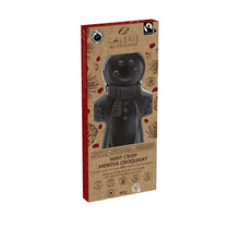 Load image into Gallery viewer, Galerie Au Chocolat Dark Chocolate Mint Gingerbread Man Shaped Bar 80g
