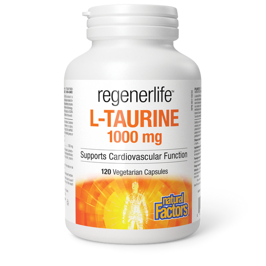 Natural Factors RegenerLife L-Taurine 1000mg 120 Vegetarian Capsules
