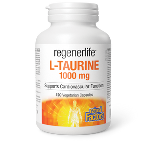 Natural Factors RegenerLife L-Taurine 1000mg 120 Vegetarian Capsules