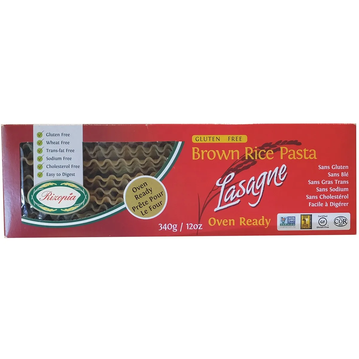 Rizopia Brown Rice Lasagna Sheets 340g