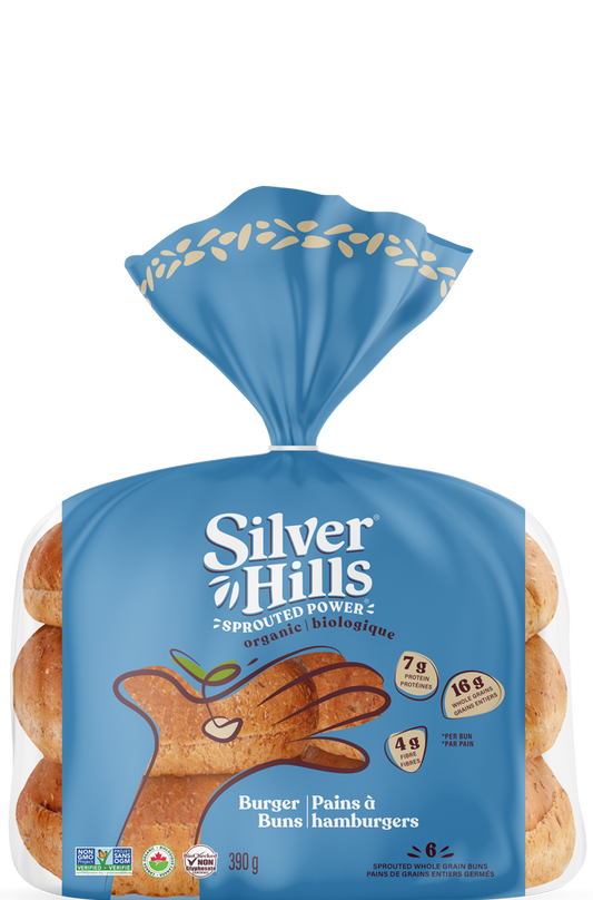 Silver Hills Organic Plain Sprouted Hamburger Buns 390g