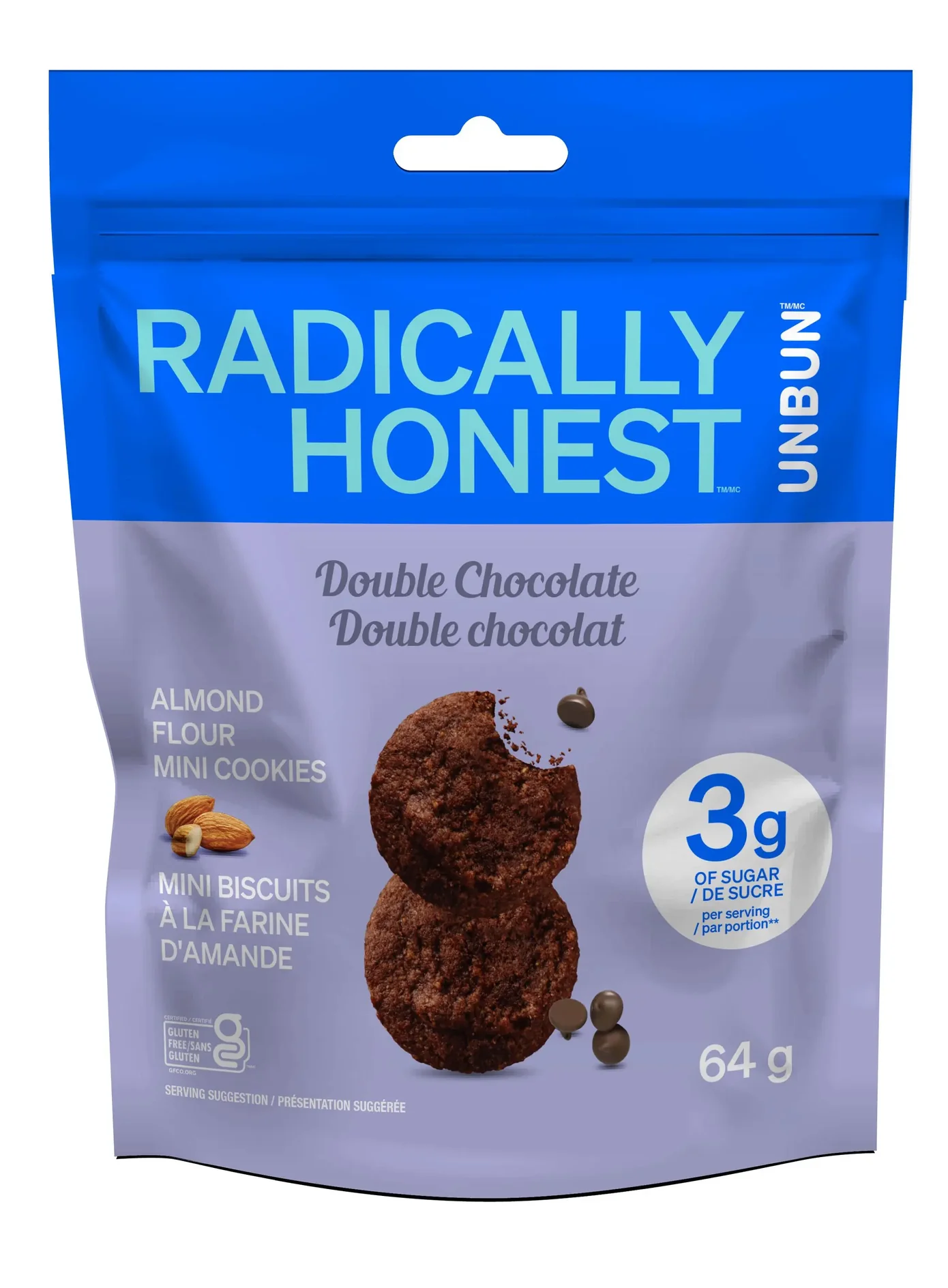 Unbun Double Chocolate Cookies 64g